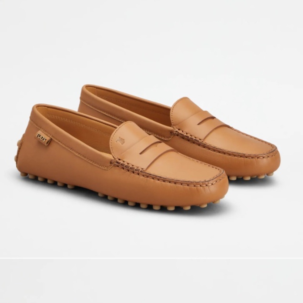 Tod's Women's Gommino Driving Shoes - Tan Leather Loafers